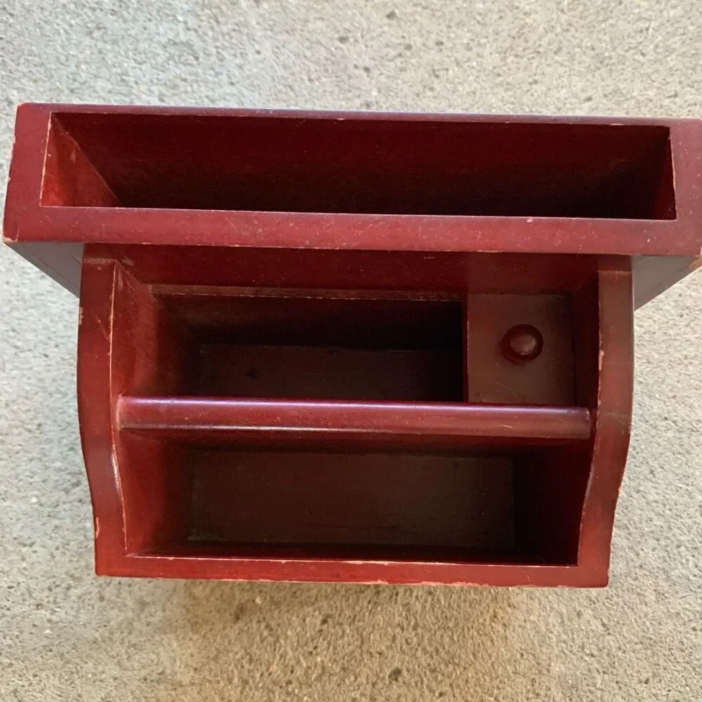 Wooden Swivel Slotted Letter Pencil Holder